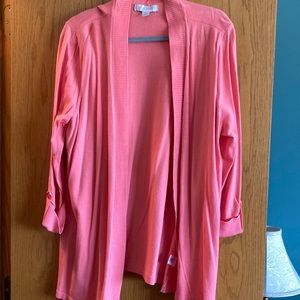 Laura Ashley XL open cardigan with 3/4 sleeves pinky orange color